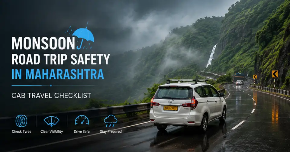 Rain falling on a winding forest road in the mountains